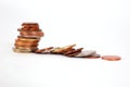 Column of coins Royalty Free Stock Photo