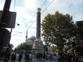 Column of Constantine and Atik Ali Pasha mosque in background, Istanbul Royalty Free Stock Photo
