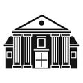 Column courthouse icon, simple style Royalty Free Stock Photo