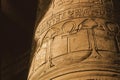 Column covered by hieroglyphics in a temple