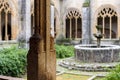 Column in the courtyard of the cloister of the Monastery of Santo Domingo de Silos in Burgos, Spain