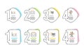 Column diagram, Quick tips and Mail icons set. Quiz test sign. Sale statistics, Helpful tricks, New messages. Vector