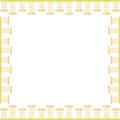 Column frame. Old style geometric empty rectangle frame Royalty Free Stock Photo