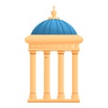 Column gazebo icon, cartoon style