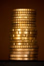 Column of golden money Royalty Free Stock Photo