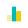 Column graph flat color ui icon Royalty Free Stock Photo