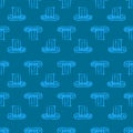 Column - Greek architectural element in doodle style. column - seamless background, illustration in blue for printing on