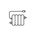 column heater icon. Element of temperature control equipment for mobile concept and web apps illustration. Thin line icon for Royalty Free Stock Photo