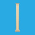 Column history classical symbol monument architectural element vector icon. Flat pillar exterior marble sculpture bar