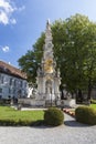 Column of the Holy Trinity in the courtyard of the monastery of Heiligenkreuz, Vienna Royalty Free Stock Photo
