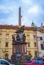 Column of the Holy Trinity Malostranske namesti square Prague Czechia Royalty Free Stock Photo