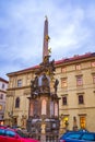 Column of the Holy Trinity Malostranske namesti square Prague Czechia Royalty Free Stock Photo