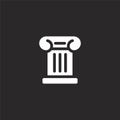column icon. Filled column icon for website design and mobile, app development. column icon from filled architecture collection Royalty Free Stock Photo