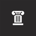 column icon. Filled column icon for website design and mobile, app development. column icon from filled architecture collection Royalty Free Stock Photo