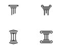 Column icon Logo Template vector