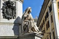 The Column of Immaculate Conception with the statue of the Prophet Isaiah Royalty Free Stock Photo