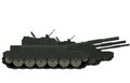 Column of large battle tanks illustration of war conflict Royalty Free Stock Photo