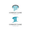 Column Logo Template vector symbol Royalty Free Stock Photo