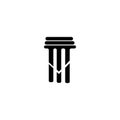 column Logo vector Template design illustration Royalty Free Stock Photo