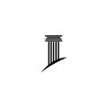 column Logo vector Template design illustration Royalty Free Stock Photo