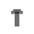 Column Logo vector Template design illustration icon Royalty Free Stock Photo