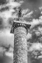 The Column of Marcus Aurelius in Piazza Colonna, Rome, Italy Royalty Free Stock Photo