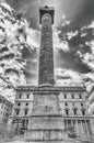 The Column of Marcus Aurelius in Piazza Colonna, Rome, Italy Royalty Free Stock Photo