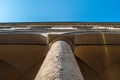 Column of one of the porticos that protect pedestrians in almost the entire city of Bologna, Italy Royalty Free Stock Photo