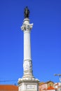 Column Pedro IV Rossio Square Lisbon Portugal Royalty Free Stock Photo