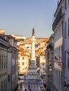 Column of Pedro IV on Rossio Square Pedro IV Square in Lisbon,