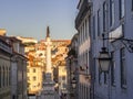 Column of Pedro IV on Rossio Square Pedro IV Square in Lisbon,