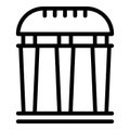 Column pergola icon outline vector. Garden patio