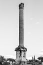 Column of Phocas in Roman Forum archeological site, Rome, Italy Royalty Free Stock Photo