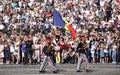 A column of Romanian soldiers at the celebration of 30 years of independence of Ukraine