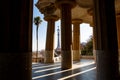 Column room in the Park Guell, Barcelona Royalty Free Stock Photo