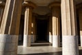 Column room in the Park Guell, Barcelona Royalty Free Stock Photo