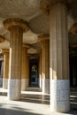 Column room in the Park Guell, Barcelona Royalty Free Stock Photo
