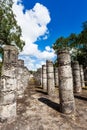 Column rows, Temple of a Thousand Warriors Royalty Free Stock Photo