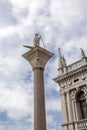 The  column of Saint Theodore in Venice Royalty Free Stock Photo