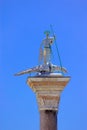 Column of San Teodoro in St Mark Square Piazza San Marco, Venice, Italy