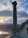 Column on Severan Bridge Royalty Free Stock Photo