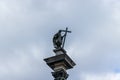 Column of Sigismund III - a monument to the king in the square in front of the Royal Palace in Warsaw Royalty Free Stock Photo