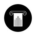 Column silhouette isolated icon Royalty Free Stock Photo