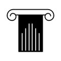Column silhouette isolated icon Royalty Free Stock Photo