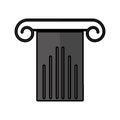 Column silhouette isolated icon Royalty Free Stock Photo