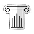 Column silhouette isolated icon Royalty Free Stock Photo