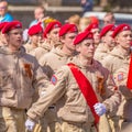 A column of soldiers at the parade