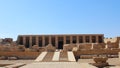 The column and stairs beautiful entrance of Abydos temple in Sohag Royalty Free Stock Photo