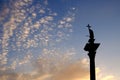 Column and statue of King Sigismund III Vasa at sunset, Warsaw, Poland