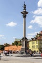 Column and Statue of King Zygmunt III Waza Royalty Free Stock Photo